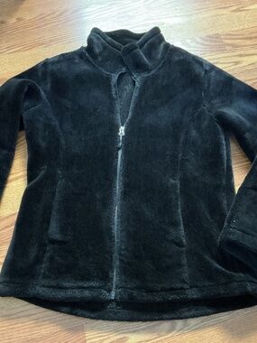 32 Degrees Heat Black Plush Full Zip Jacket Size S